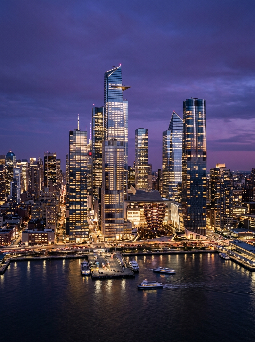 United States metropolitan business skyline